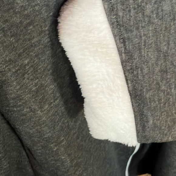 Gray Zip-Up Jacket with White Trim - Picture 7 of 8